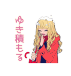 キュートギャルの冬♡毎日使える（個別スタンプ：34）