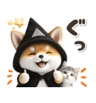 秋 残暑 日常♡豆柴とねこ（個別スタンプ：8）