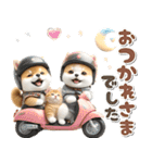 秋 残暑 日常♡豆柴とねこ（個別スタンプ：14）