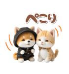 秋 残暑 日常♡豆柴とねこ（個別スタンプ：22）