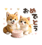 秋 残暑 日常♡豆柴とねこ（個別スタンプ：23）