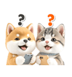 秋 残暑 日常♡豆柴とねこ（個別スタンプ：29）