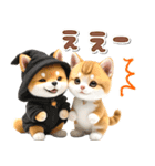 秋 残暑 日常♡豆柴とねこ（個別スタンプ：30）
