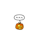 小さいハロウィンのカボチャ(フキダシ)（個別スタンプ：34）