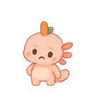 ちびウーパールーパー にんじんえらのこ（個別スタンプ：5）