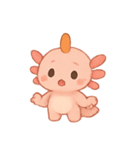 ちびウーパールーパー にんじんえらのこ（個別スタンプ：11）