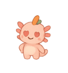 ちびウーパールーパー にんじんえらのこ（個別スタンプ：12）