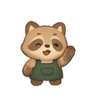 タヌキバリスタ ほっこりカフェ気分（個別スタンプ：1）