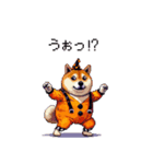 ハロウィンを楽しむ太っちょ柴犬（個別スタンプ：6）