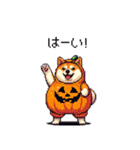ハロウィンを楽しむ太っちょ柴犬（個別スタンプ：8）