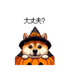 ハロウィンを楽しむ太っちょ柴犬（個別スタンプ：17）