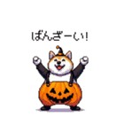 ハロウィンを楽しむ太っちょ柴犬（個別スタンプ：18）