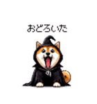 ハロウィンを楽しむ太っちょ柴犬（個別スタンプ：22）
