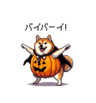 ハロウィンを楽しむ太っちょ柴犬（個別スタンプ：25）