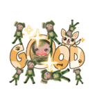 こうぶんこうぞう！犬の日アートスタンプ（個別スタンプ：21）