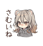 フェレットちゃんの冬日和♡（個別スタンプ：4）