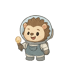 はりねずみ宇宙飛行士 かわいい冒険（個別スタンプ：2）