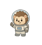 はりねずみ宇宙飛行士 かわいい冒険（個別スタンプ：4）