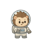 はりねずみ宇宙飛行士 かわいい冒険（個別スタンプ：5）