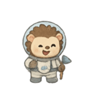 はりねずみ宇宙飛行士 かわいい冒険（個別スタンプ：9）