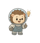 はりねずみ宇宙飛行士 かわいい冒険（個別スタンプ：10）