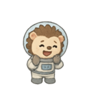 はりねずみ宇宙飛行士 かわいい冒険（個別スタンプ：11）