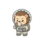 はりねずみ宇宙飛行士 かわいい冒険（個別スタンプ：12）