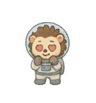 はりねずみ宇宙飛行士 かわいい冒険（個別スタンプ：13）