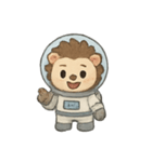 はりねずみ宇宙飛行士 かわいい冒険（個別スタンプ：14）
