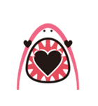 飛び出す！サメの口から文字のスタンプ（個別スタンプ：18）