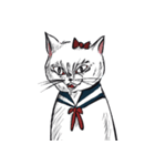 志保ちゃん1(無理矢理二足歩行猫)再販（個別スタンプ：8）