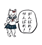 志保ちゃん1(無理矢理二足歩行猫)再販（個別スタンプ：17）