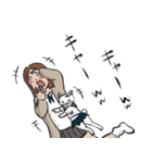 志保ちゃん3(無理矢理二足歩行猫)再販（個別スタンプ：28）