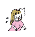 志保ちゃん2(無理矢理二足歩行猫)再販（個別スタンプ：7）