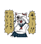 志保ちゃん2(無理矢理二足歩行猫)再販（個別スタンプ：11）