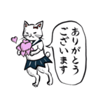 志保ちゃん2(無理矢理二足歩行猫)再販（個別スタンプ：35）