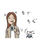 志保ちゃん2(無理矢理二足歩行猫)再販（個別スタンプ：38）