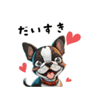 毎日使える大人可愛いボストンテリア（個別スタンプ：1）