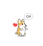 激しく尻尾をふるコーギー（個別スタンプ：3）