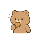 ミルクティーブラウンベア あさのつうきん（個別スタンプ：2）