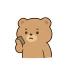 ミルクティーブラウンベア あさのつうきん（個別スタンプ：4）