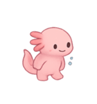 ふわふわウーパールーパー こじいらぼ（個別スタンプ：3）