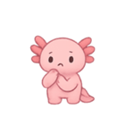 ふわふわウーパールーパー こじいらぼ（個別スタンプ：4）