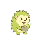 ライムハリネズミ こじキャンプ（個別スタンプ：10）