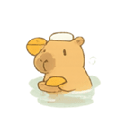 カピバラ温泉のんびり隊（個別スタンプ：4）