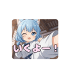 空手キックありさアニメーション（個別スタンプ：3）