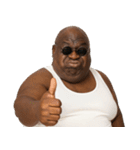 煽り性能MAXの黒人デブ【うざ顔】（個別スタンプ：9）