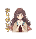 ゆるふわガーリーな女の子の冬（個別スタンプ：3）