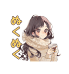ゆるふわガーリーな女の子の冬（個別スタンプ：12）