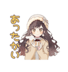 ゆるふわガーリーな女の子の冬（個別スタンプ：21）